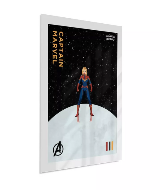 Quadro Capitã Marvel - Vingadores - Galáxia