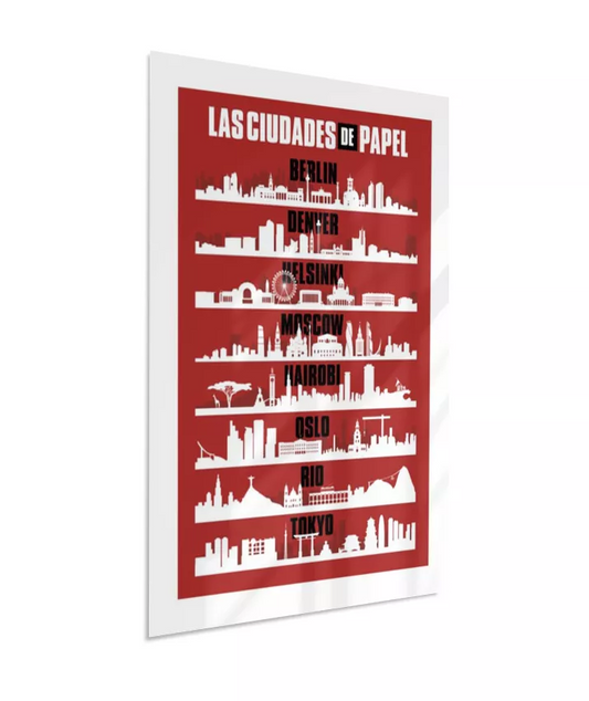 Quadro La Casa de Papel - Cidades