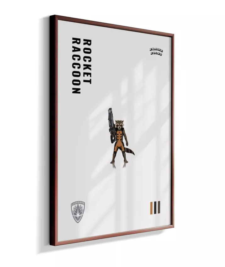Quadro Rocket Raccoon - Guardiões da Galaxia