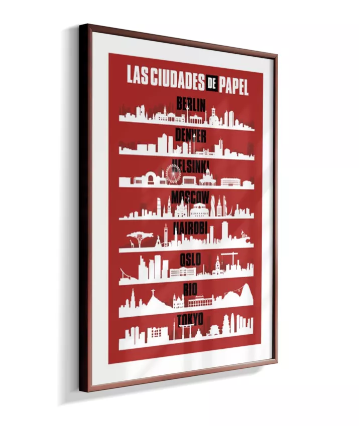 Quadro La Casa de Papel - Cidades