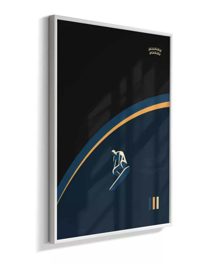 Quadro Surfista Prateado
