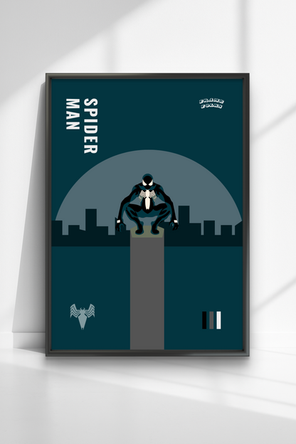 Quadro Homem Aranha Preto - Queens