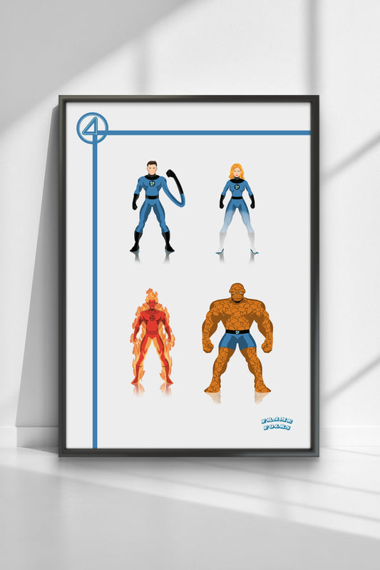 Quadro Quarteto Fantástico - Clássico