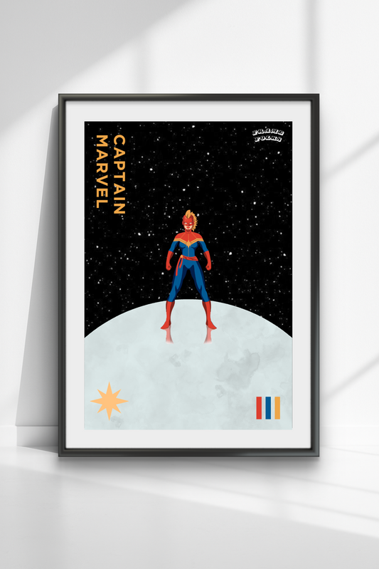Quadro Capitã Marvel - Helmet - Galáxia