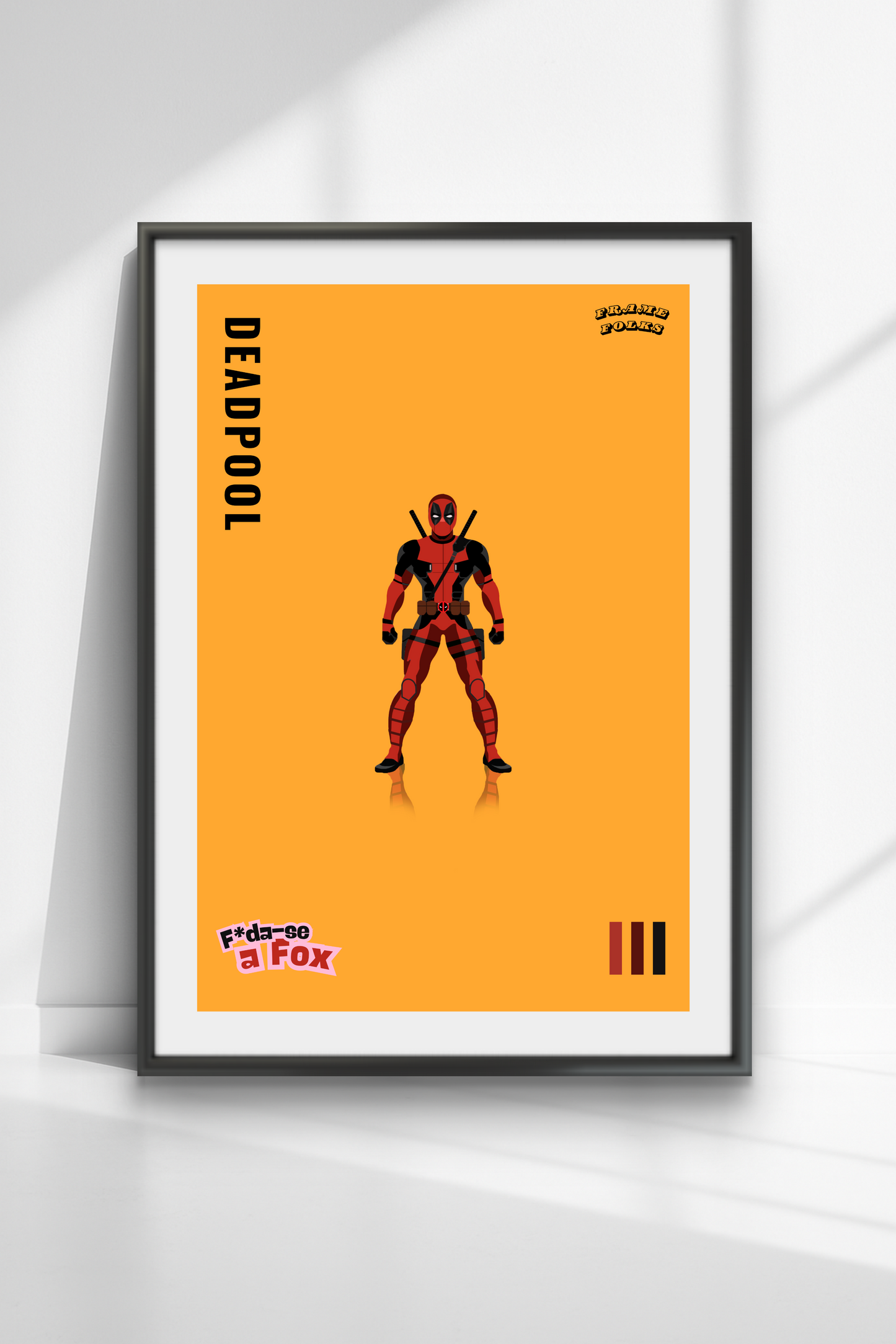 Quadro Deadpool - Amarelo