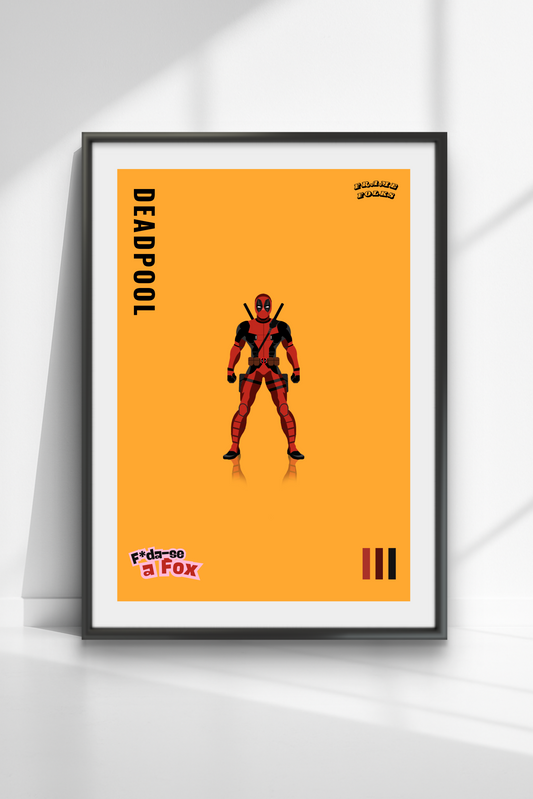 Quadro Deadpool - Amarelo
