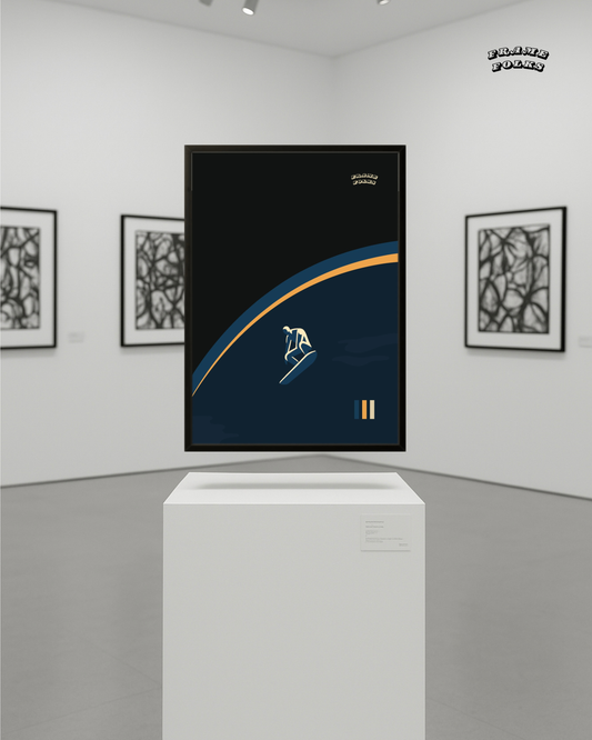 Quadro Surfista Prateado