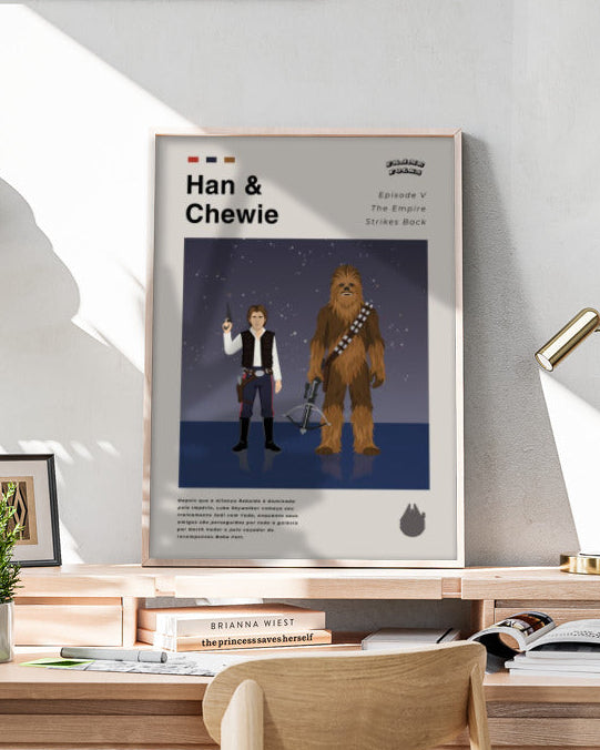 Quadro Star Wars - Han Solo e Chewbacca