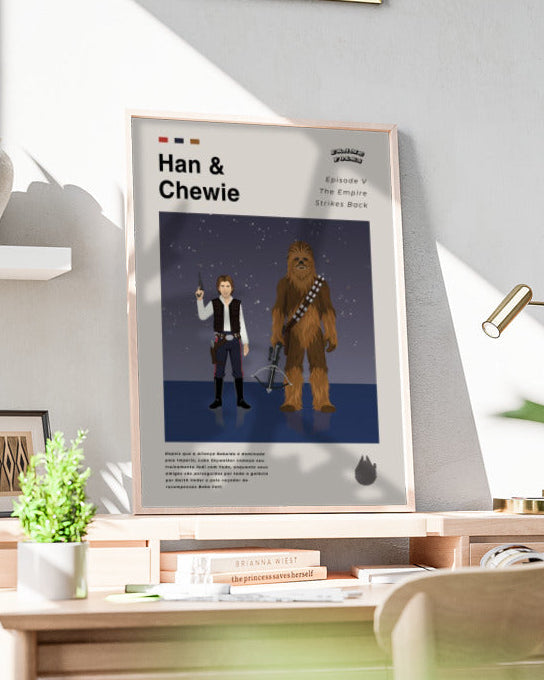 Quadro Star Wars - Han Solo e Chewbacca