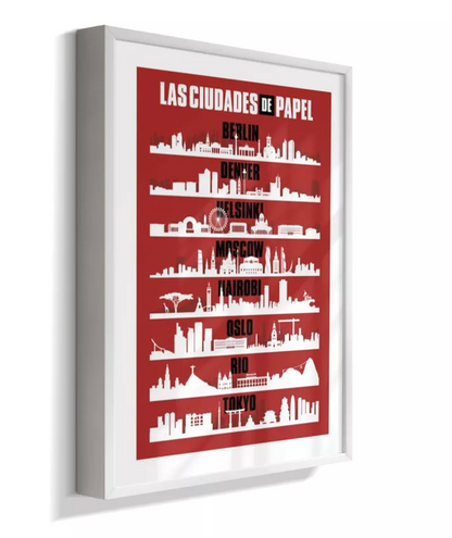 Quadro La Casa de Papel - Cidades