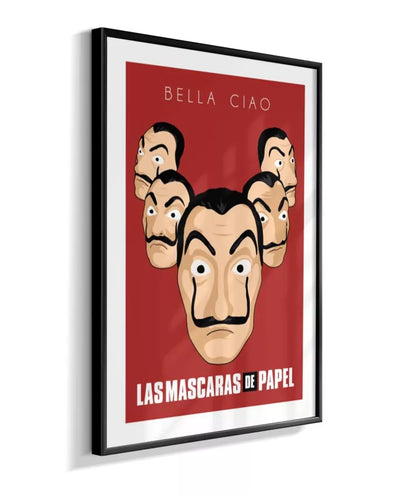 Quadro La Casa de Papel - Máscaras