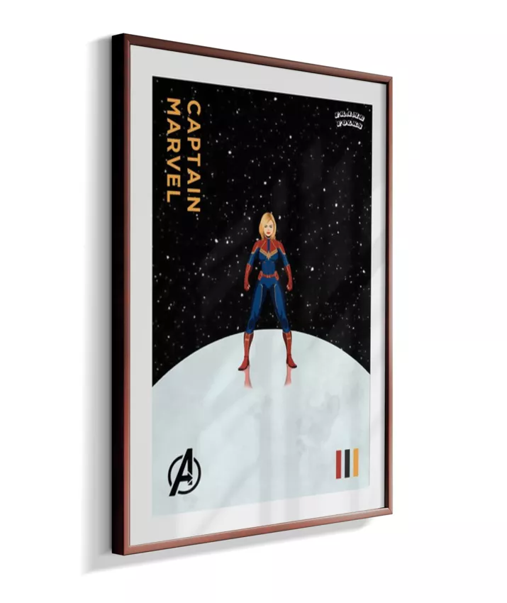 Quadro Capitã Marvel - Vingadores - Galáxia