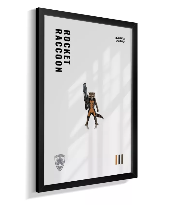 Quadro Rocket Raccoon - Guardiões da Galaxia