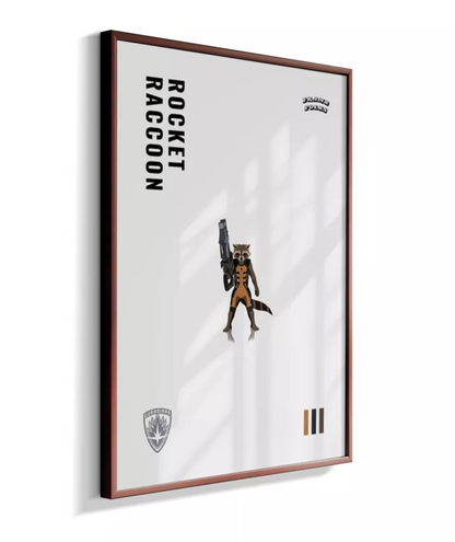 Quadro Rocket Raccoon - Guardiões da Galaxia