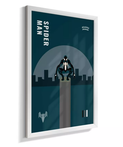 Quadro Homem Aranha Preto - Queens