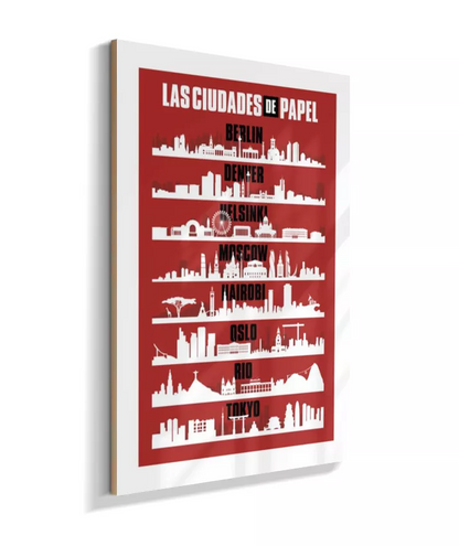Quadro La Casa de Papel - Cidades