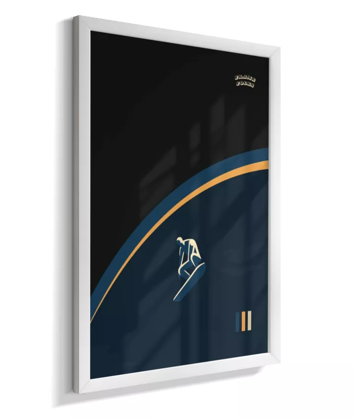 Quadro Surfista Prateado