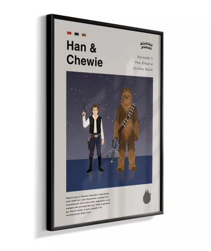 Quadro Star Wars - Han Solo e Chewbacca
