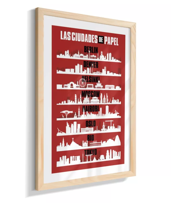 Quadro La Casa de Papel - Cidades