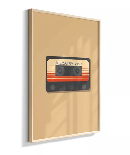 Quadro Mixtape Guardiões da Galáxia
