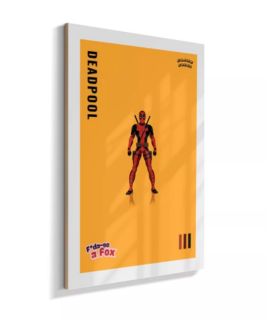 Quadro Deadpool - Amarelo