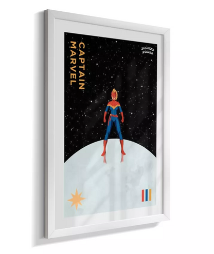 Quadro Capitã Marvel - Helmet - Galáxia