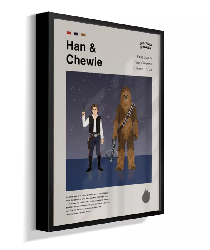 Quadro Star Wars - Han Solo e Chewbacca