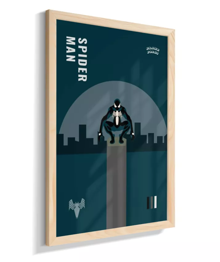 Quadro Homem Aranha Preto - Queens