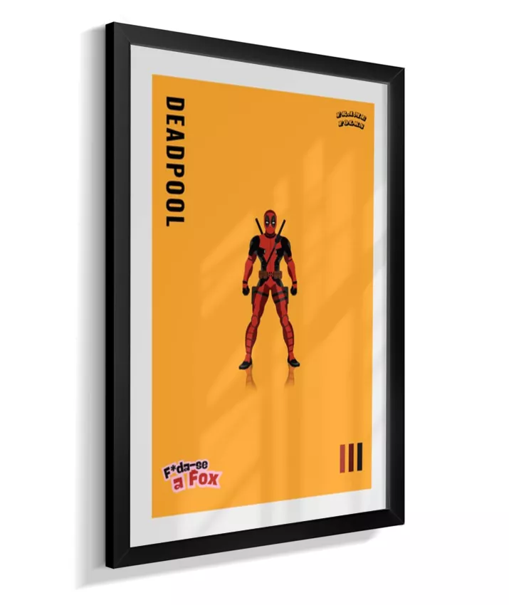 Quadro Deadpool - Amarelo