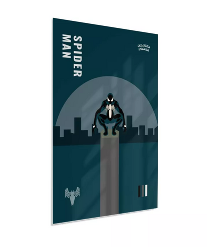 Quadro Homem Aranha Preto - Queens