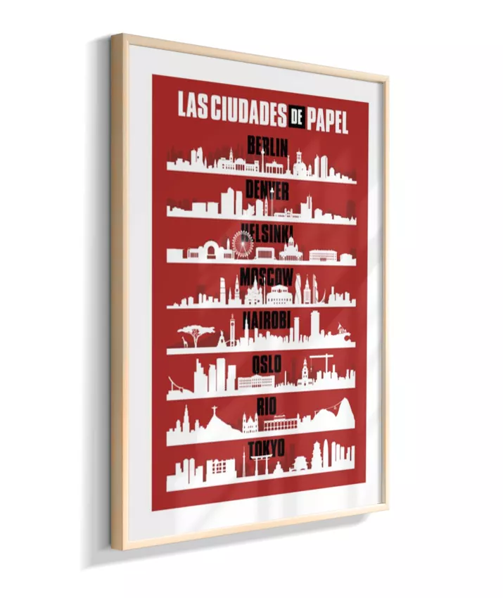 Quadro La Casa de Papel - Cidades
