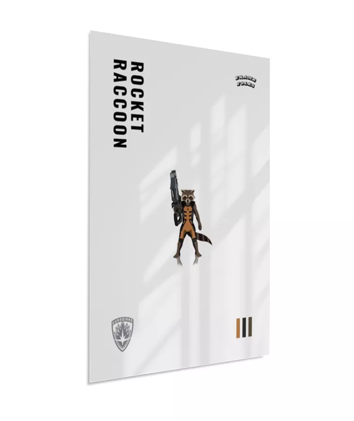 Quadro Rocket Raccoon - Guardiões da Galaxia
