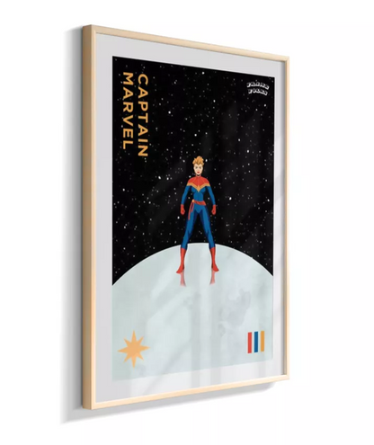 Quadro Capitã Marvel - Galáxia