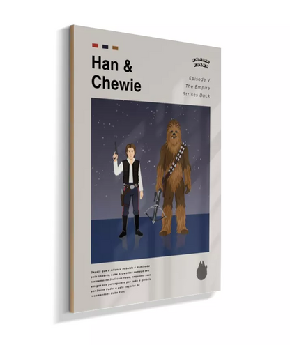 Quadro Star Wars - Han Solo e Chewbacca