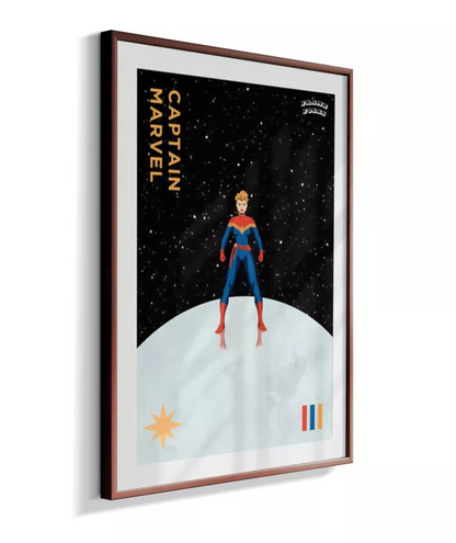 Quadro Capitã Marvel - Galáxia