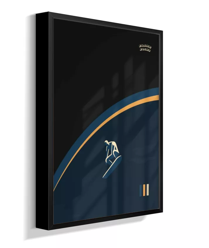 Quadro Surfista Prateado