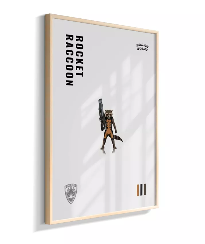 Quadro Rocket Raccoon - Guardiões da Galaxia