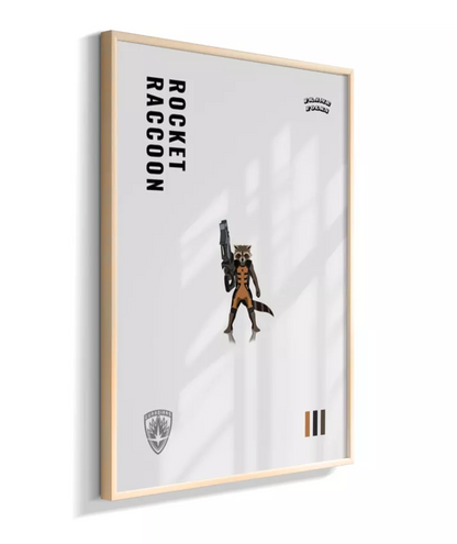 Quadro Rocket Raccoon - Guardiões da Galaxia