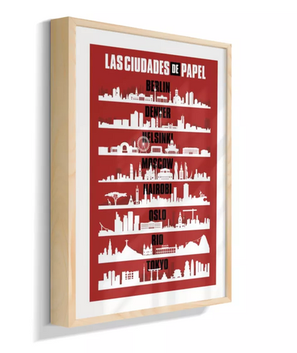 Quadro La Casa de Papel - Cidades