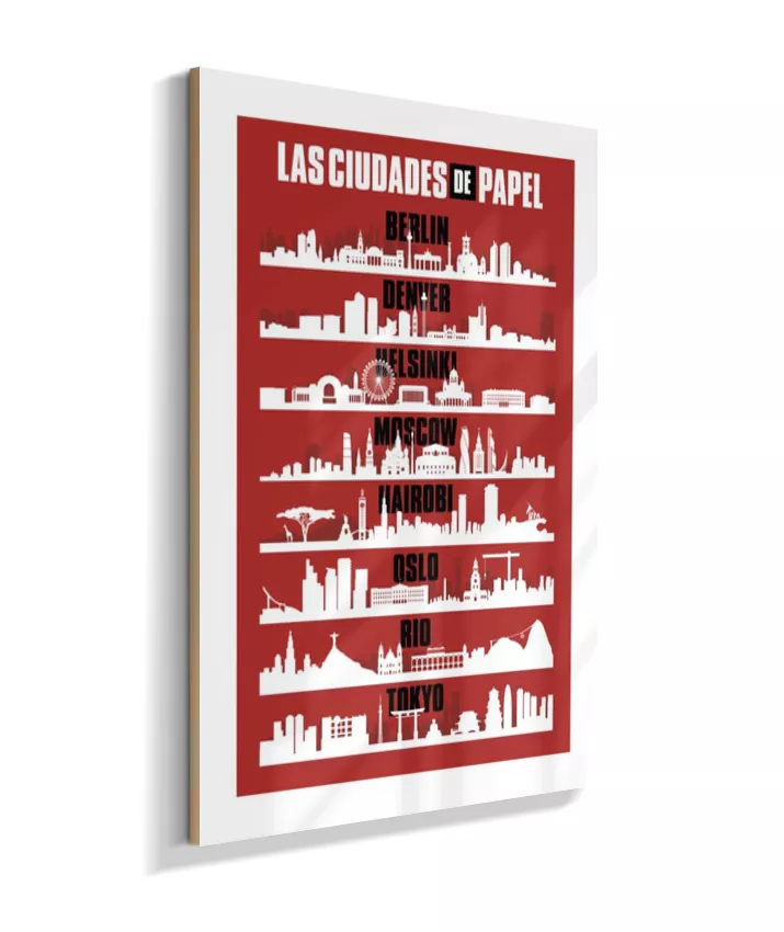 Quadro La Casa de Papel - Cidades
