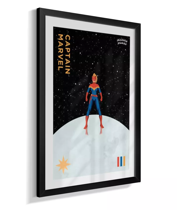 Quadro Capitã Marvel - Helmet - Galáxia