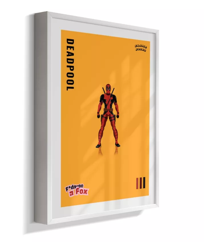 Quadro Deadpool - Amarelo