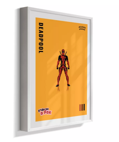 Quadro Deadpool - Amarelo