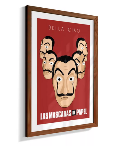 Quadro La Casa de Papel - Máscaras