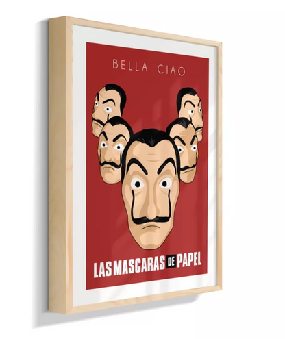 Quadro La Casa de Papel - Máscaras