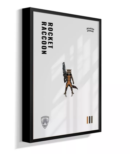 Quadro Rocket Raccoon - Guardiões da Galaxia
