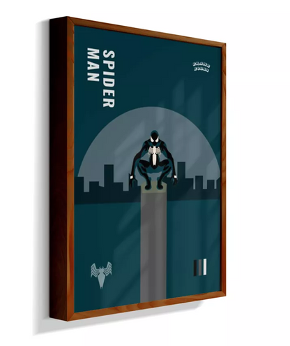 Quadro Homem Aranha Preto - Queens
