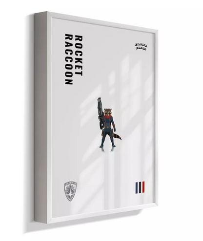 Quadro Rocket Raccoon - Guardiões da Galaxia V. 3