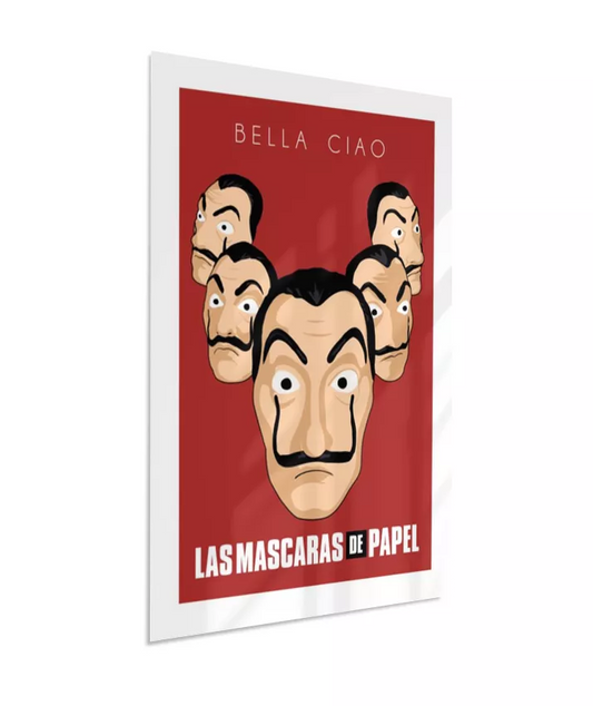 Quadro La Casa de Papel - Máscaras