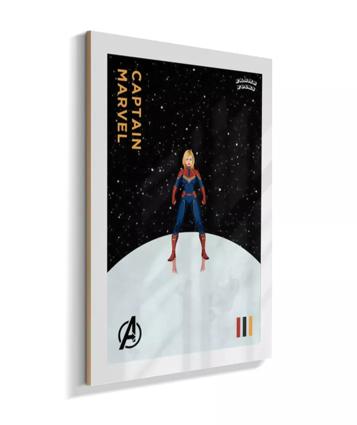 Quadro Capitã Marvel - Vingadores - Galáxia